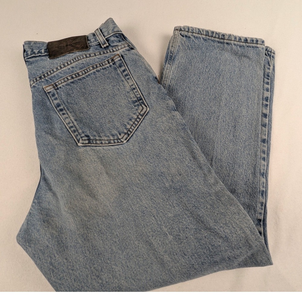 Calvin Klein Jeans Mens 30x27 Vintage 90s Double Stonewash Straight Blue Denim